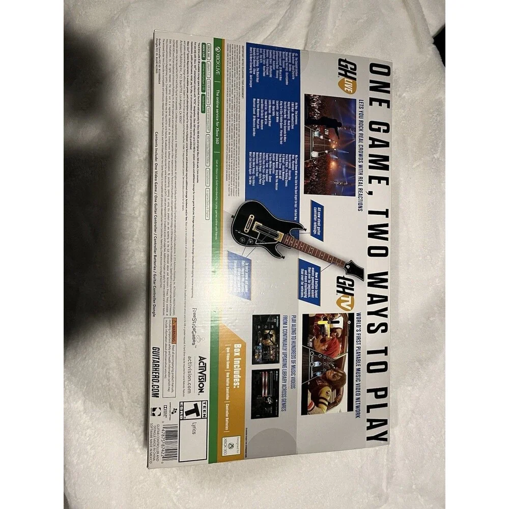 Guitar Hero Live Xbox 360 Guitar Bundle NEW SEALED Unopened Activision 2015